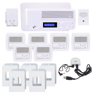 IntraSonic RETRO-MVPAC 5-Room Vertical Intercom Kit With Bluetooth