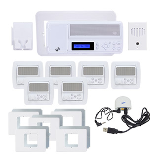 IntraSonic RETRO-MHPAC 5-Room Horizontal Intercom Kit with Bluetooth