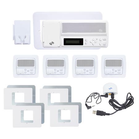 IntraSonic RETRO-MH4PAC 4-Room Horizontal Intercom Kit W-Bluetooth