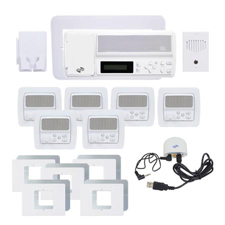 IntraSonic RETRO-MHPAC 5-Room Horizontal Intercom Kit with Bluetooth