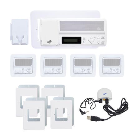 IntraSonic RETRO-MV4PAC 4-Room Vertical Intercom Kit with Bluetooth